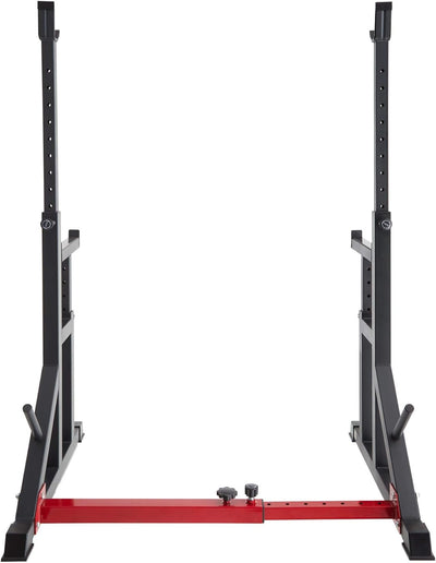 tectake 404237 Squat Rack, Höhe und Breite verstellbare Langhantelablage, Kniebeugenständer mit Sich