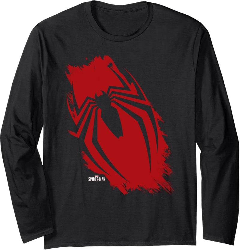 Marvel Spider-Man Game Spider-Man Logo Brush Langarmshirt