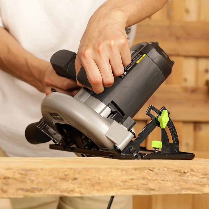 GALAX PRO 1400W Kreissägen, Maximale 6000RPM, Einstellbare Schnitttiefe und -winkel: 62 mm (90°) - 4