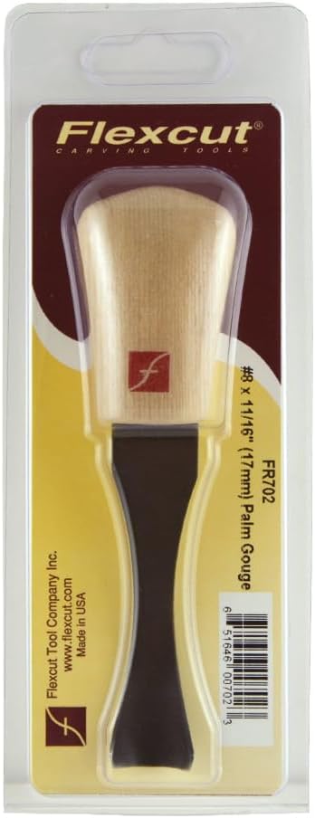 FLEXCUT #8 Palm Sweep, Hartstahl, massiver Eschengriff, 11/16 Zoll (FR702) #8 - 11/16 Inch Palm Swee