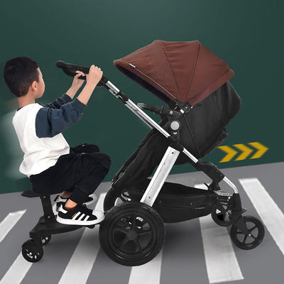 Universal Buggy Board mit Sitz, Tragbares Kiddy Boards Kinderwagen Stehbrett Kinderwagen Zubehör für