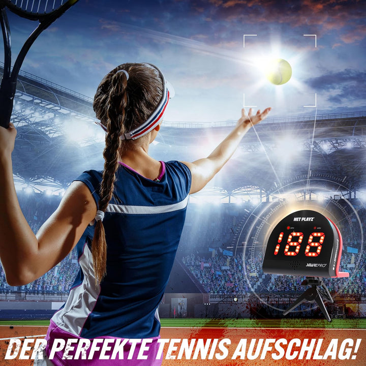NET PLAYZ Speed Radar Smart Pro Geschwindigkeitsmessgerät, Geschenke für Fussball, Tennis, Baseball,