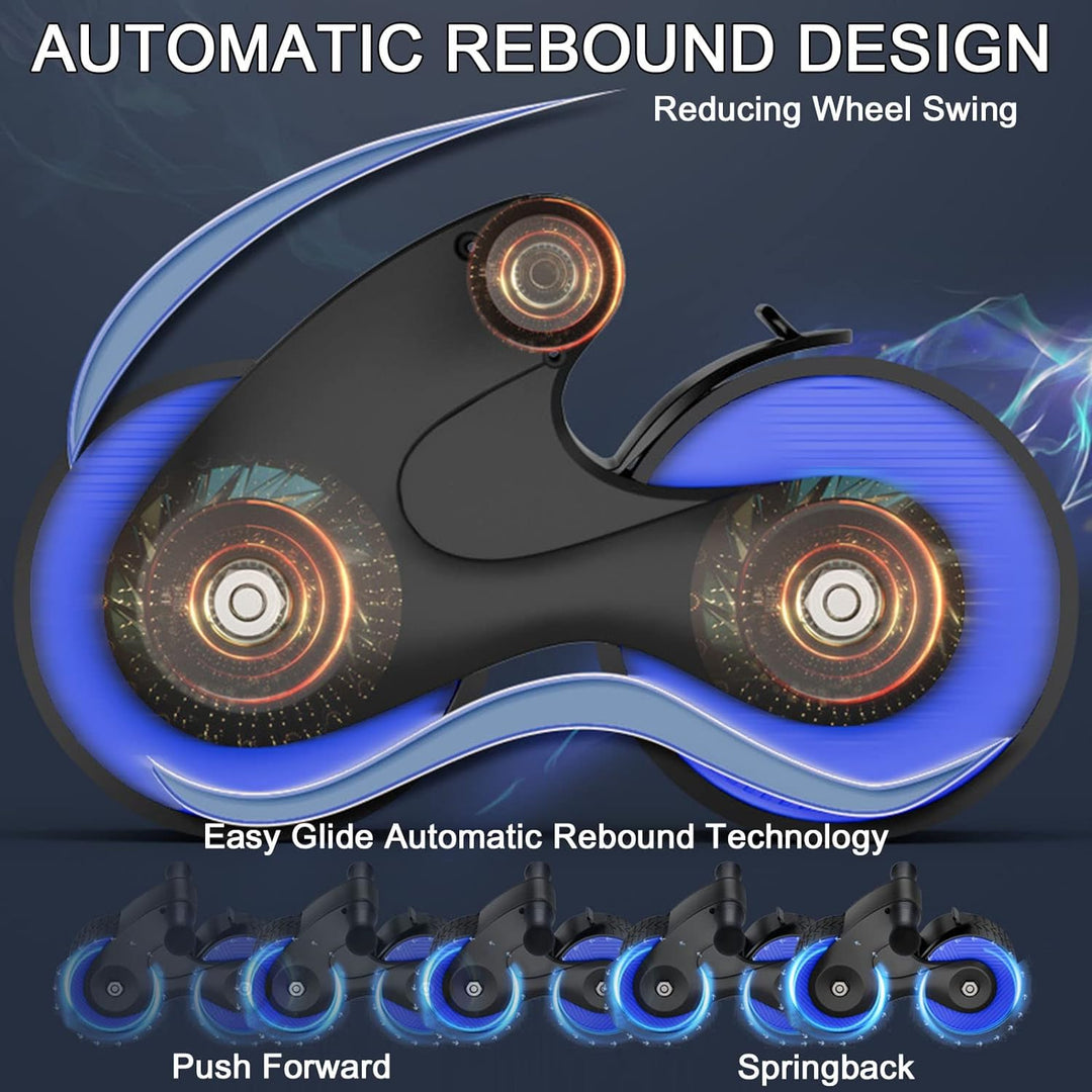 Automatic Rebound Bauchmuskelrad, 2023, mit Matte und rutschfestem Griff für das Training der Bauch-