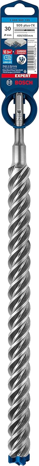 Bosch Accessories EXPERT SDS plus-7X 2608900155 Hammerbohrer 1 Stück 30.00 mm Gesamtlänge 450 mm SDS