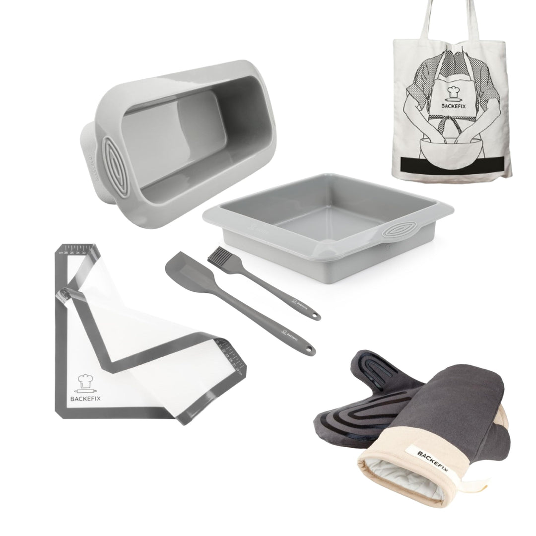 Backefix Back to Basics Set - die perfekte Grundausstattung zum Kuchen oder Brot backen - Geschenk S