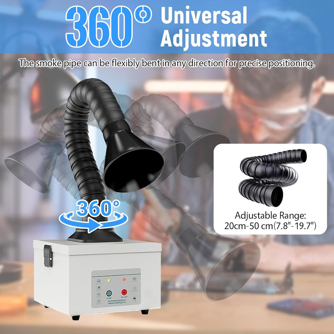 CISSIYOG Lötrauchabsorber, 45W Lötrauchabsaugung mit 3 Stufen Filter, Luftvolumen 180 m³/h, Geräusch
