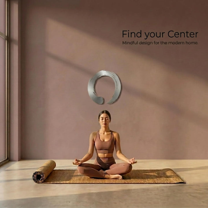 iwa concept Enso Zen Kreis Metall Wandkunst | Wanddekoration für Wohnzimmer | Bürodekoration | Neuja