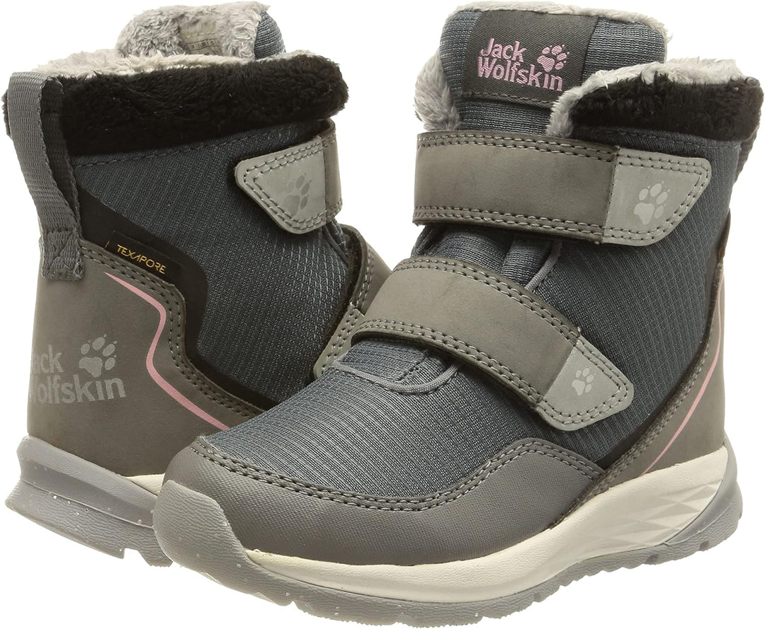 Jack Wolfskin Unisex Polar Bear Texapore Mid Vc K Winterstiefel 27 EU Pebble Grey Off White, 27 EU P