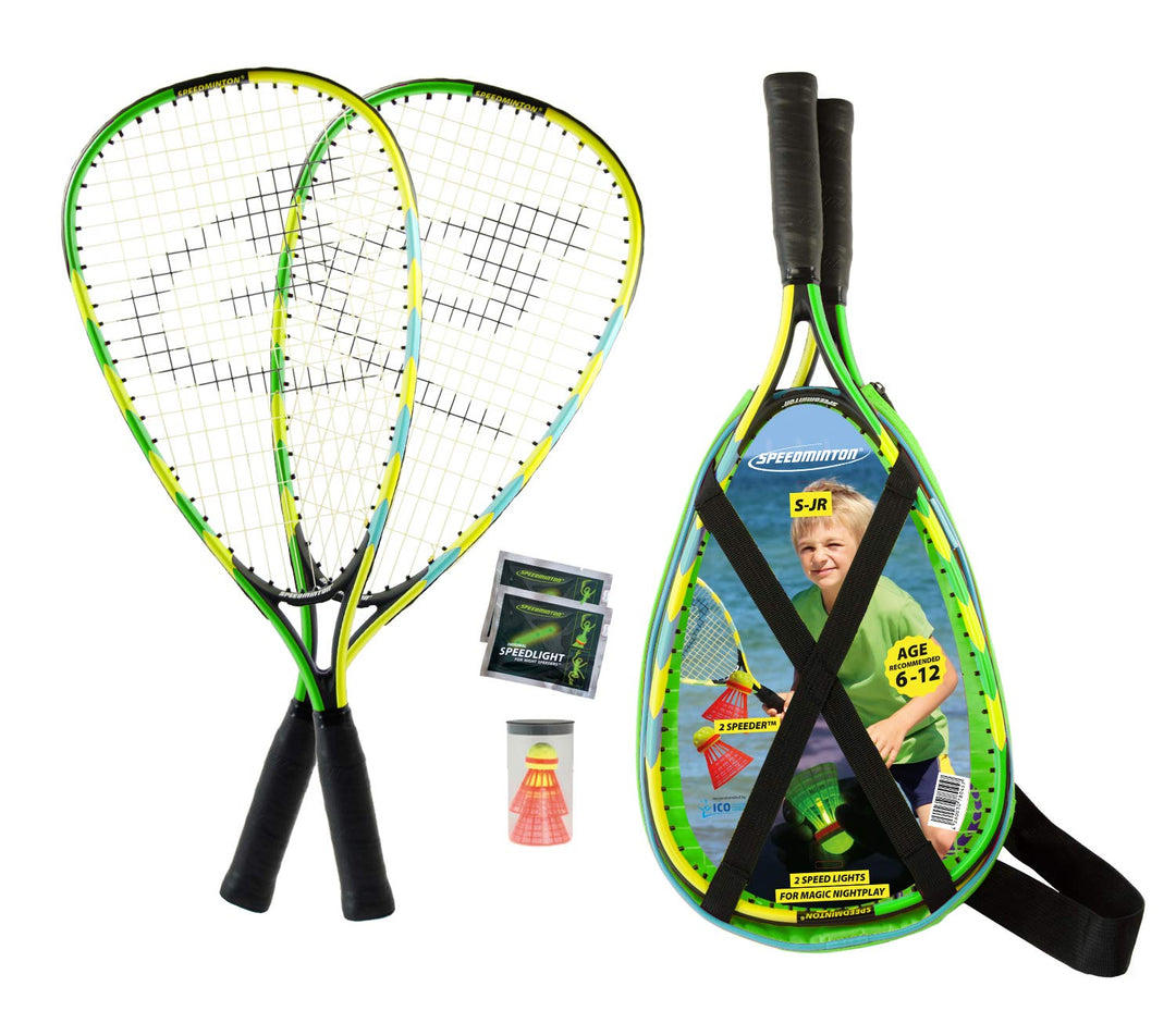 Speedminton® Junior Set – Original Speed Badminton/Crossminton Kinder Set inkl. 2 FUN Speeder®, Tasc