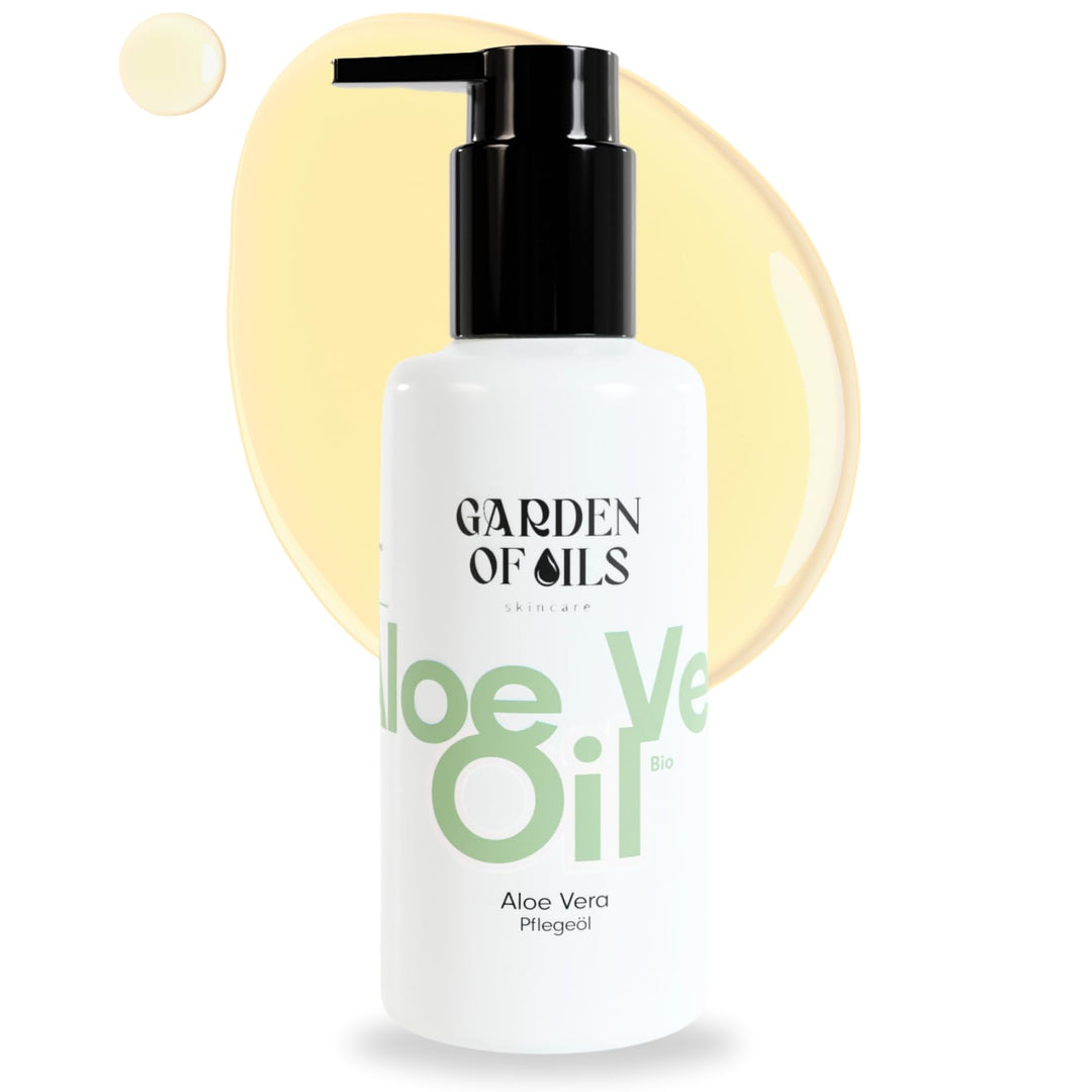 Bio Aloe Vera Öl - Garden of Oils - Made in Germany - Hochwertiges Körperöl - Perfekt für strapazier