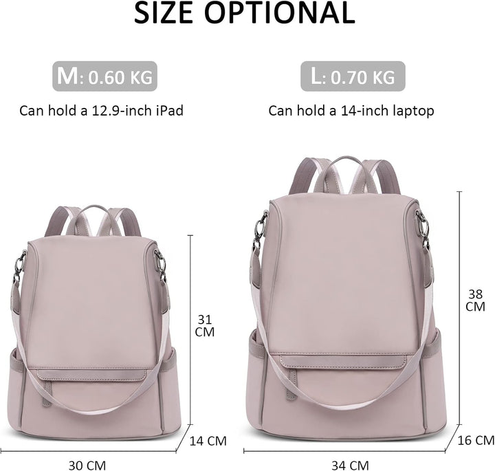 DORRISO Damen Rucksack Anti-Diebstahl Tagesrucksäcke Leicht Schulranzen Reise Rucksäcke Schulter Tas