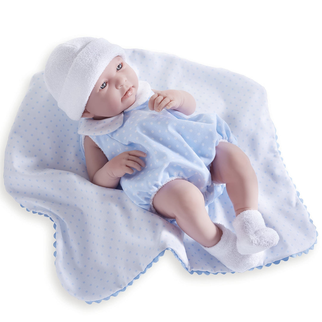 JC Toys La Newborn - Realistische 17 "Anatomisch korrekte" REAL BOY "Babypuppe Blau, Blau