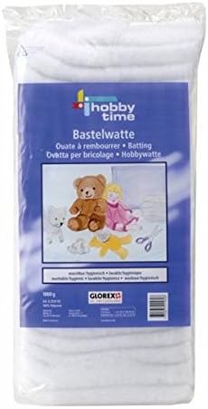 Glorex 6 2524 05 Bastelwatte, Spiel, 1 kg, weiss (5X 1000g)