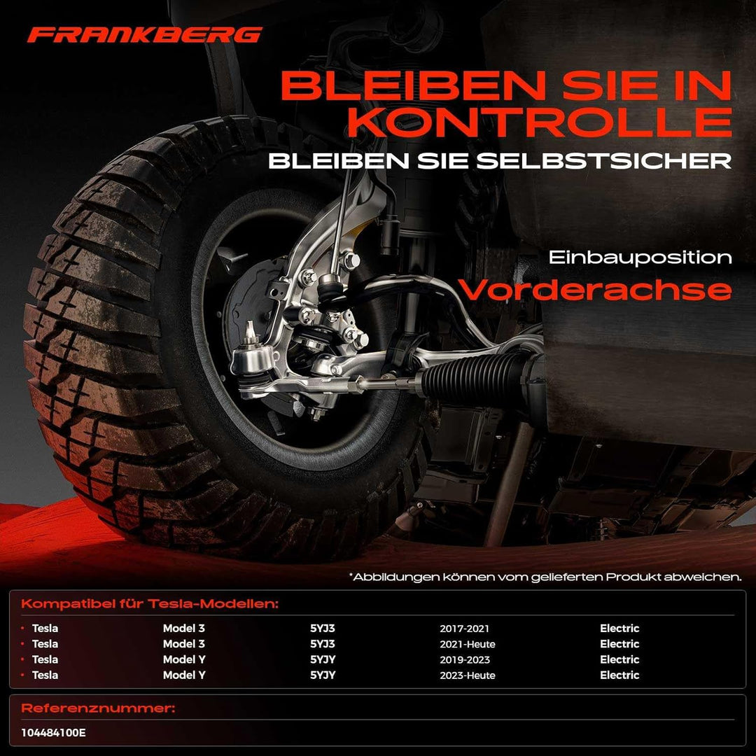 Frankberg 2x Spurstangenkopf Vorderachse Links Rechts Kompatibel mit Model 3 5YJ3 2017-2022 Model Y