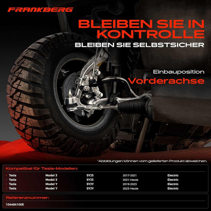 Frankberg 2x Spurstangenkopf Vorderachse Links Rechts Kompatibel mit Model 3 5YJ3 2017-2022 Model Y