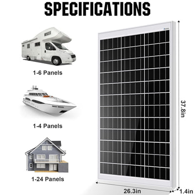 ECO-WORTHY Monokristallines Solarpanel Solarzelle kit 240 W enthält 12 V Solarmodul + 30 A Solarlade