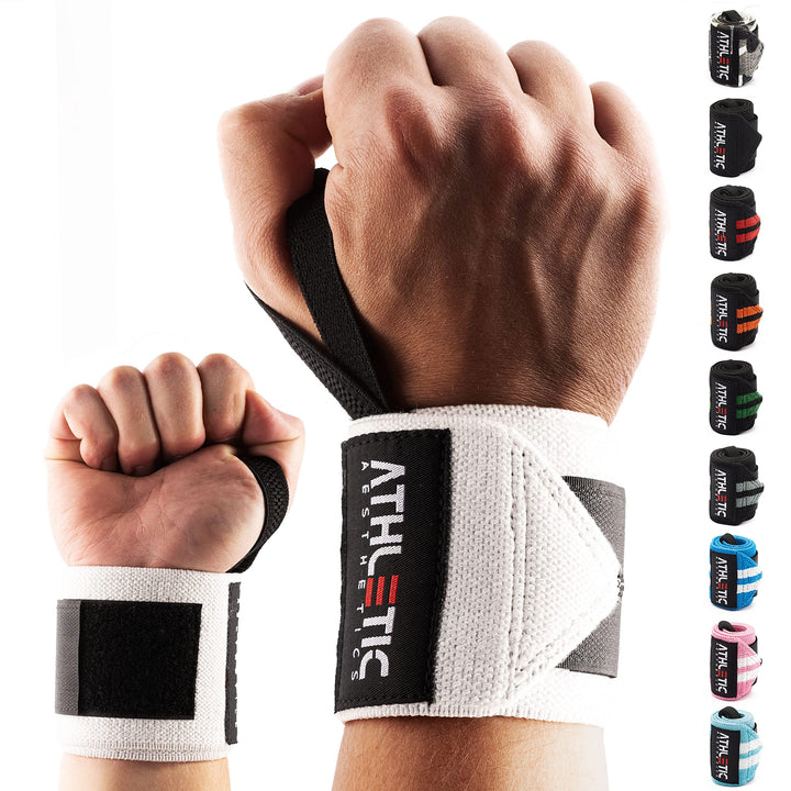 ATHLETIC AESTHETICS Handgelenk Bandagen Fitness - Wrist Wrap (45 cm im Paar) Handgelenkbandage für K
