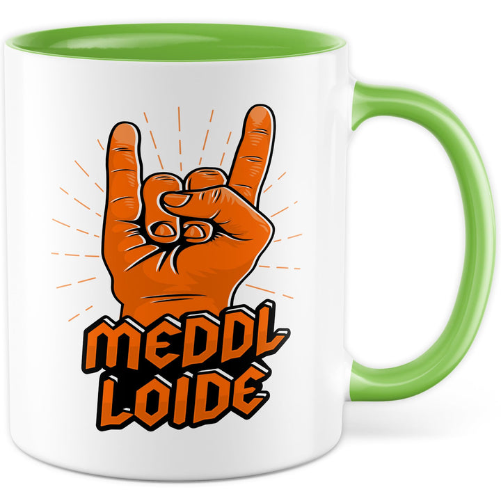 Tasse Metal Geschenk Meddl Loide, Kaffeetasse Konzert Musik Rock Meme Witzig Humor Geschenkidee Büro