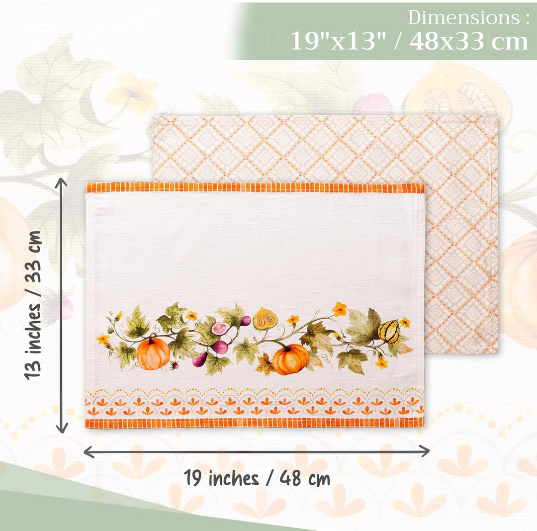 Maison d' Hermine Stoff-Tischsets 33cm x 48cm 100% Baumwolle Set mit 4 Dekoratives waschbares Ostert