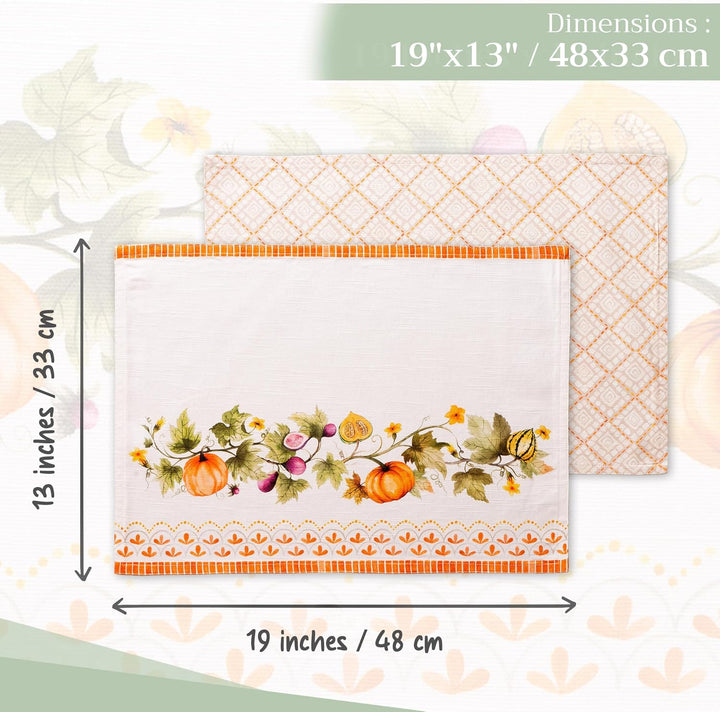 Maison d' Hermine Stoff-Tischsets 33cm x 48cm 100% Baumwolle Set mit 4 Dekoratives waschbares Ostert