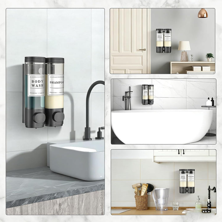 Shampoo- und Spülungsspender, Badezimmer, Dusche, Seifenspender, Wandmontage, Shampoospender für Dus