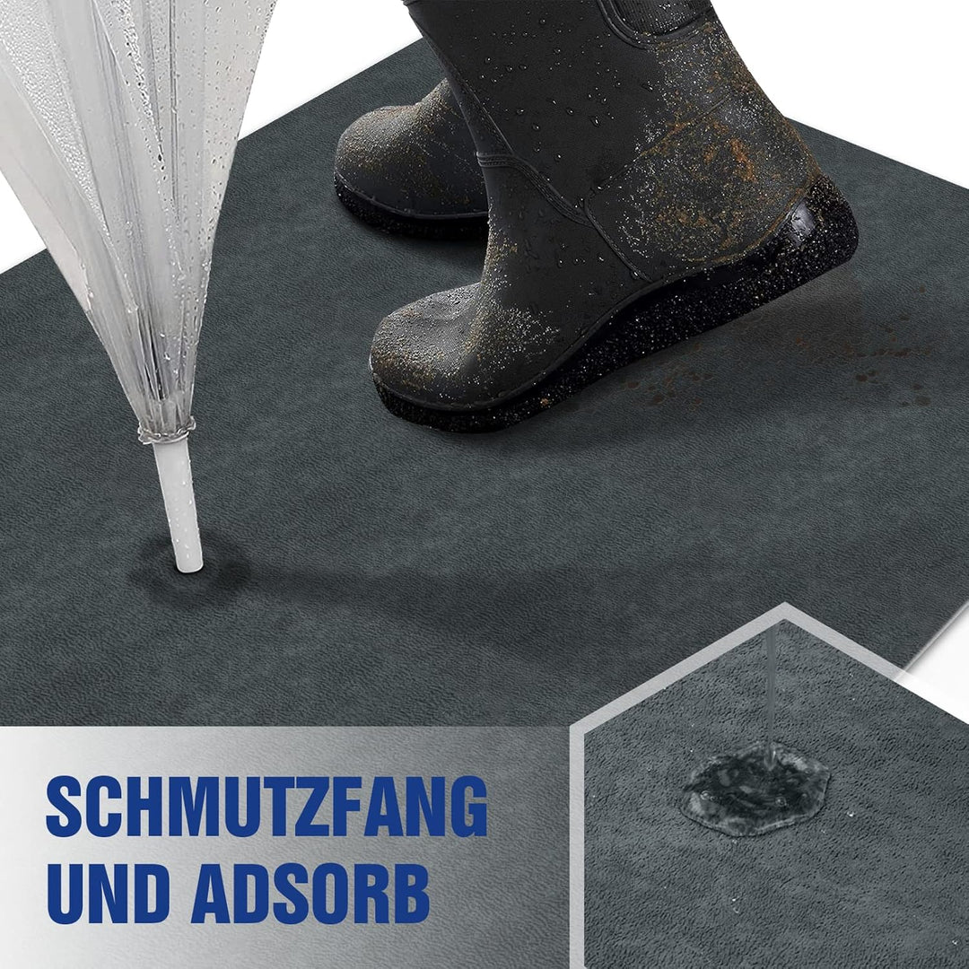 Fussmatte innen, waschbar Schmutzfangmatte, superdünne Eingangstürmatte, strapazierfähige Türmatte S