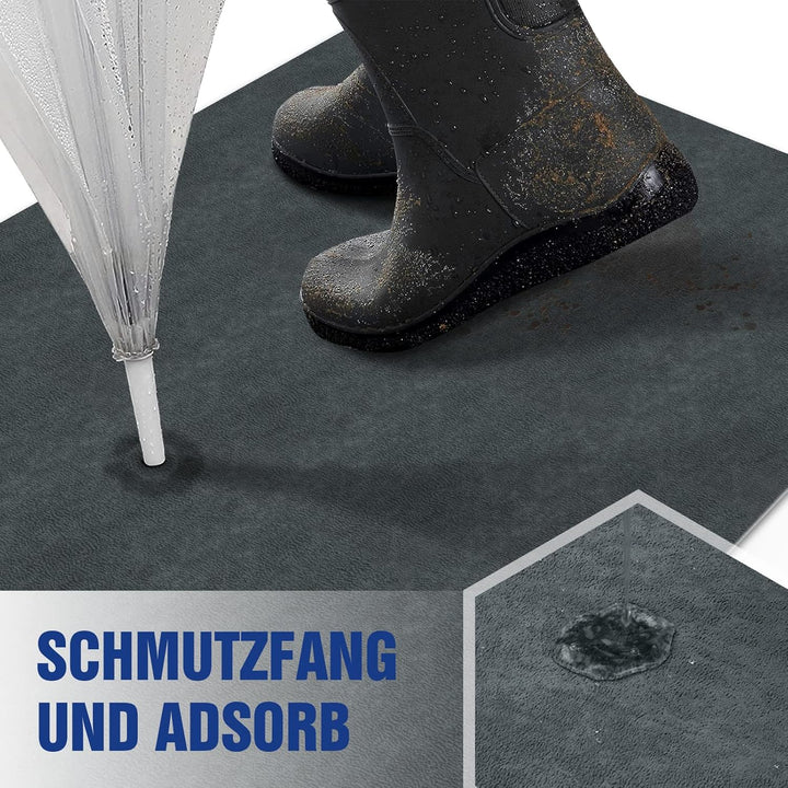 Fussmatte innen, waschbar Schmutzfangmatte, superdünne Eingangstürmatte, strapazierfähige Türmatte S