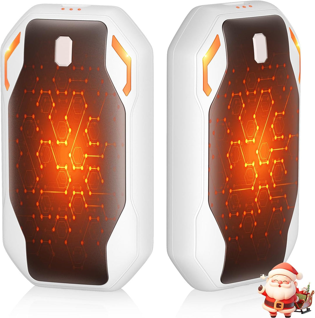 PHEJIE Handwärmer Wiederaufladbar, Elektrische Tragbare Taschenwärmer 4000 mAh, Zweiseitige Heizung,