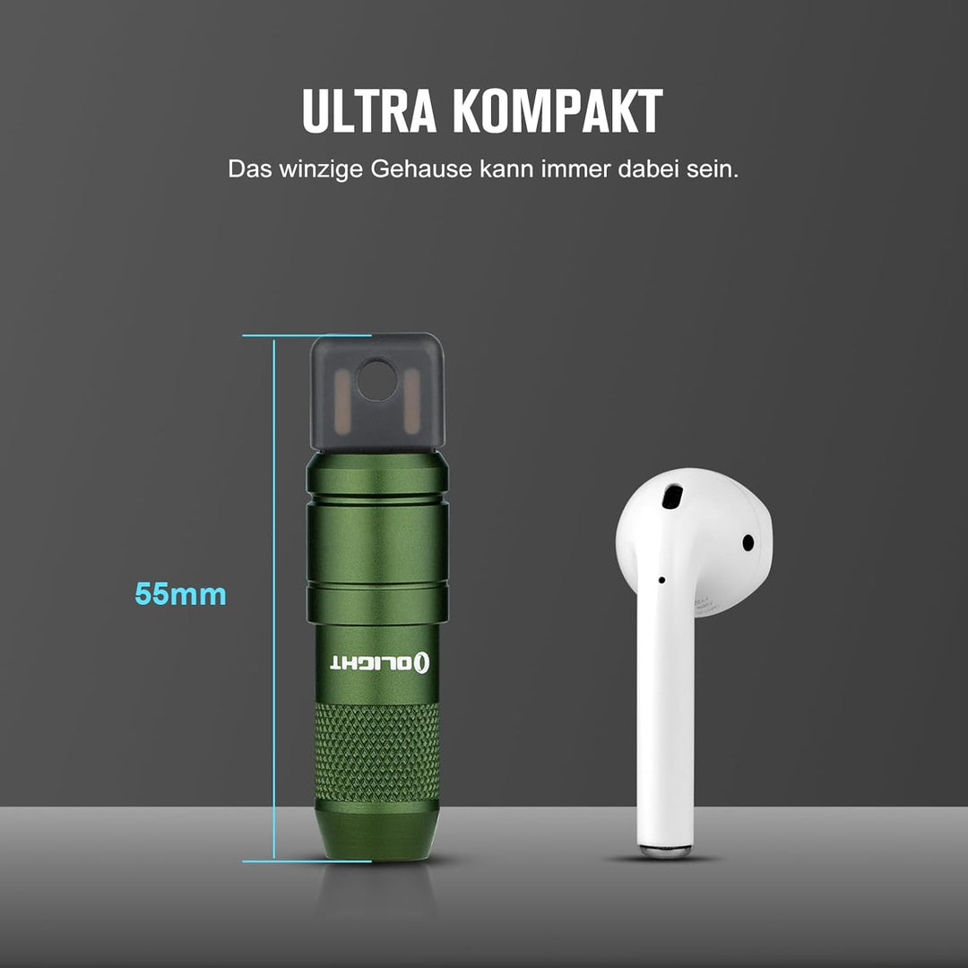OLIGHT iMini 2 Mini LED USB-Aufladbare Taschenlampe Schlüsselhänger mit magnetischen Basis,50LM und1