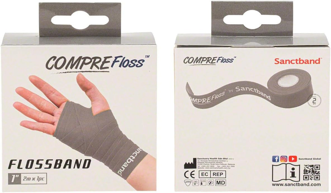 Flossband Level 4, 2m x 2,5 cm, extra stark, grau