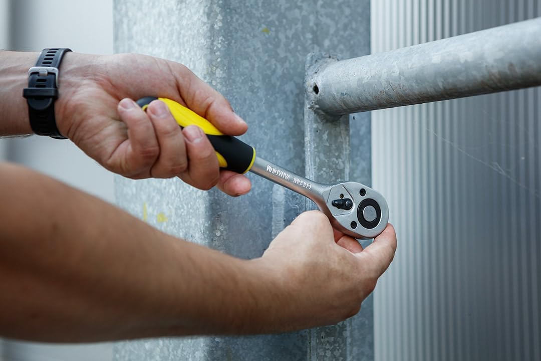 TOPEX Werkzeugkoffer 219-tlg: 1/2", 3/8", 1/4" Nüsse, Ratschen, Bits, Knarrenkasten, Für Kfz, Werkst