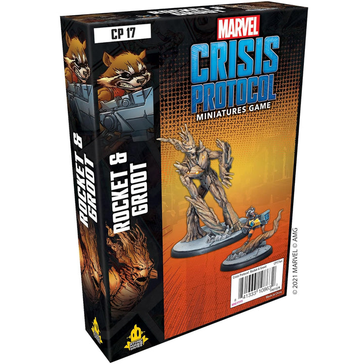 Atomic Mass Games , Marvel Crisis Protocol: Character Pack: Rocket and Groot, Miniatures Game, Ages