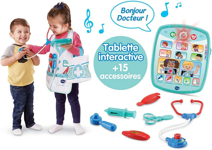 VTech - Elektronisches Lehrlings-Set, Doktorkoffer mit interaktiven Kinder-Tablets und Lernspielen,