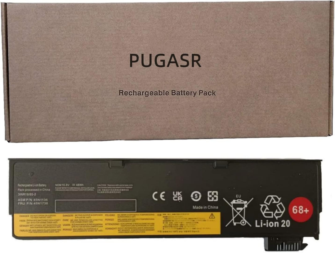 PUGASR 68+ 45N1136 45N1738 (10.8V 48Wh) Laptop Akku Kompatibel mit Lenovo Thinkpad T440 T440s T450 T