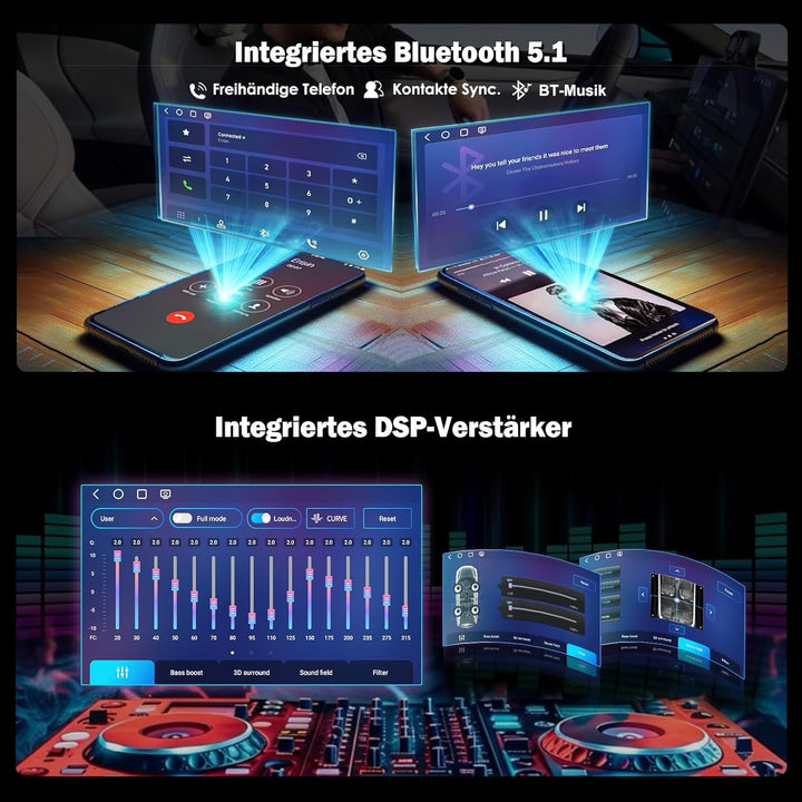 Erisin Qualcomm Android 14 9 Zoll 8GB+128GB 8-Kern Autoradio Bluetooth GPS Navi für VW Golf 5 6 T5 C