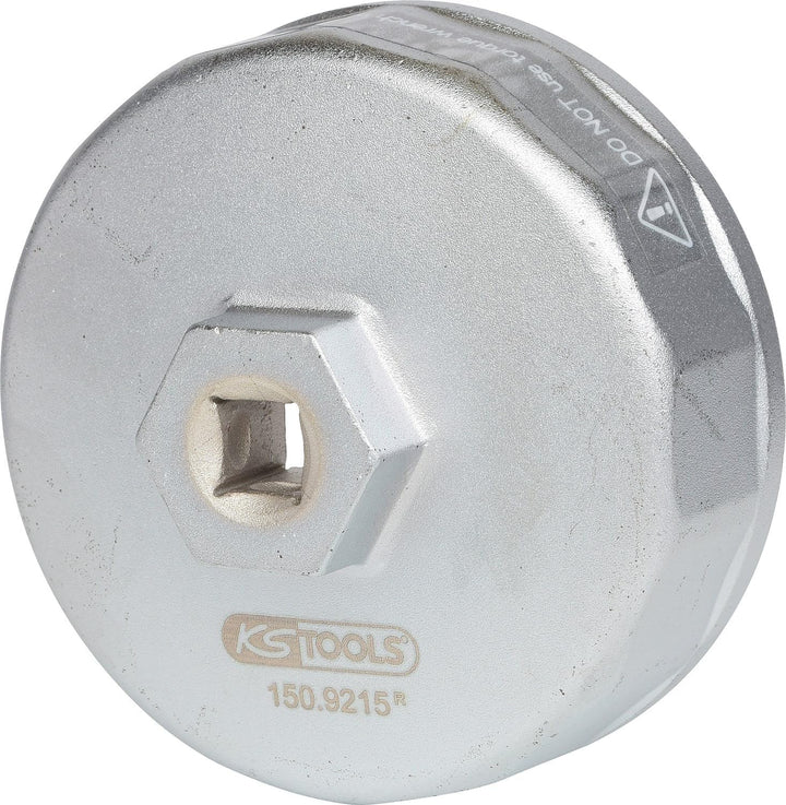 KS Tools 150.9215 3/8" Ölfilter-Schlüssel, SW 74,2mm, 14 Flächen