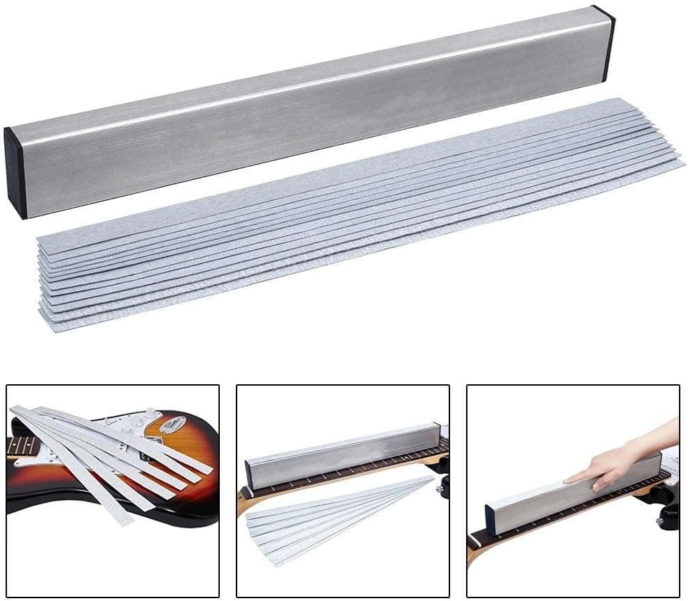 Gitarrenbauer-Werkzeuge, Bund-Nivellierstangen-Set, professionelles Gitarrenhals-Bundbalken-Nivellie