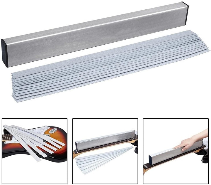 Gitarrenbauer-Werkzeuge, Bund-Nivellierstangen-Set, professionelles Gitarrenhals-Bundbalken-Nivellie