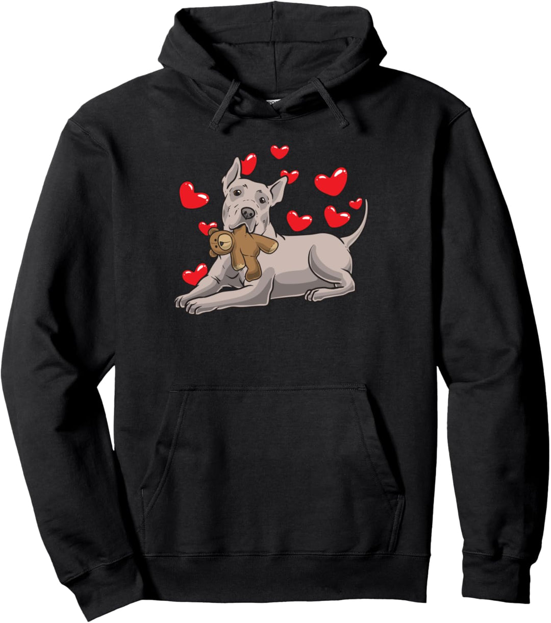 Thai Ridgeback Hund mit Plüschtier und vielen Herzen Pullover Hoodie