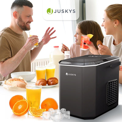 Juskys Eiswürfelmaschine IceOracle - Cocktail Eiswürfel in 6-13 min - Mini Eiswürfelbereiter für 12
