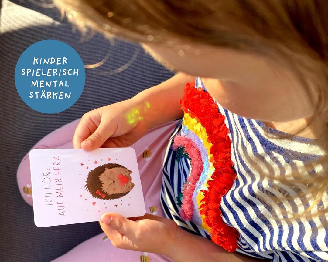 40 Affirmationskarten Kinder - Rüsselfuchs Starke Gedanken - Mutmachkarten für Kinder - Selbstbewuss