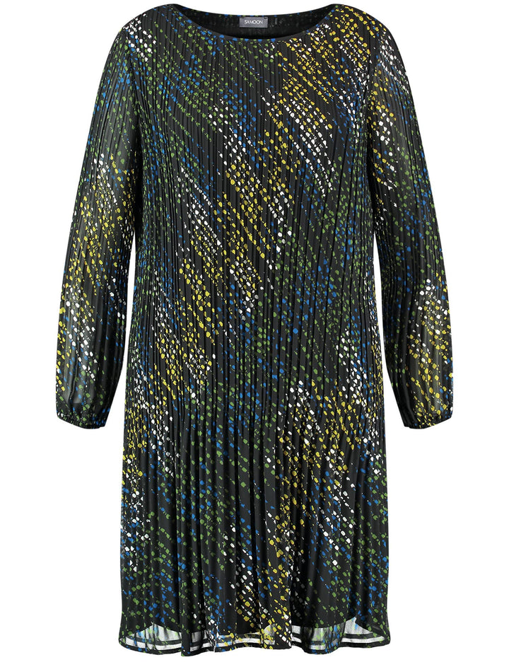 Samoon Damen Kleid Gewebe 56 Black Gemustert, 56 Black Gemustert