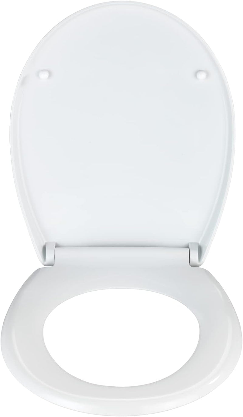 WENKO WC-Sitz Solaro, stabiler Premium Thermoplast WC-Sitz in Weiss mit Easy-Close Absenkautomatik u