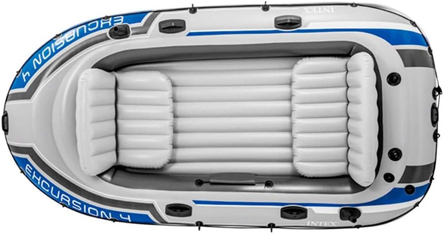 Intex Excursion 4 Set Schlauchboot - 315 x 165 x 43 cm - 3-teilig - Grau / Blau Single, Single