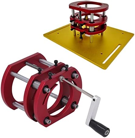Tischhebebasis für Router, Klemme, 4 Backen aus Edelstahl für die Holzbearbeitung, präzises Routerhe