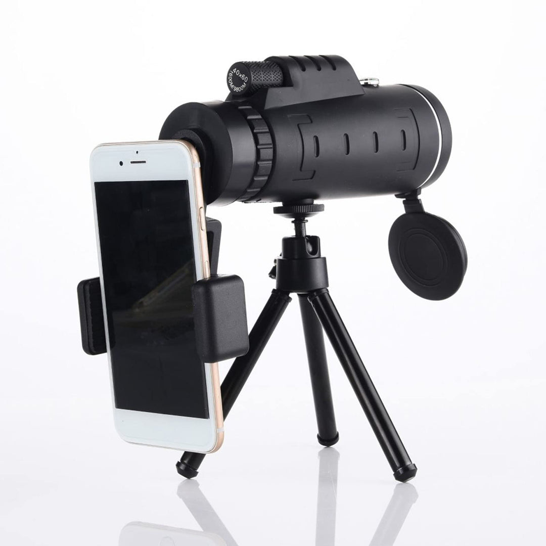 Leistungsstarkes 40 X 60 Monokular-Teleskop, Wasserdicht, HD-, mit Telefonclip und Teleskopstativ fü