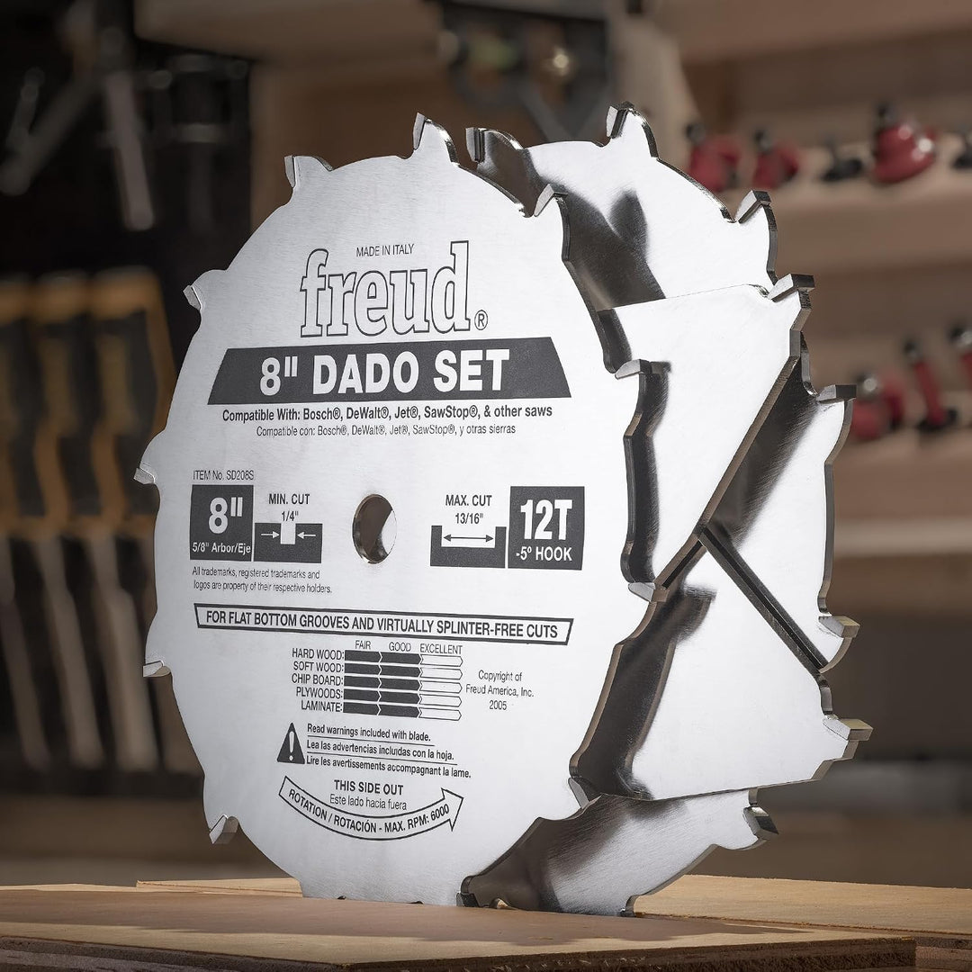 Freud SD206: 6 Zoll Pro Dado Set | Premium TiCo Hartmetall-Kreuzschneide-Mischung mit hoher Dichte f