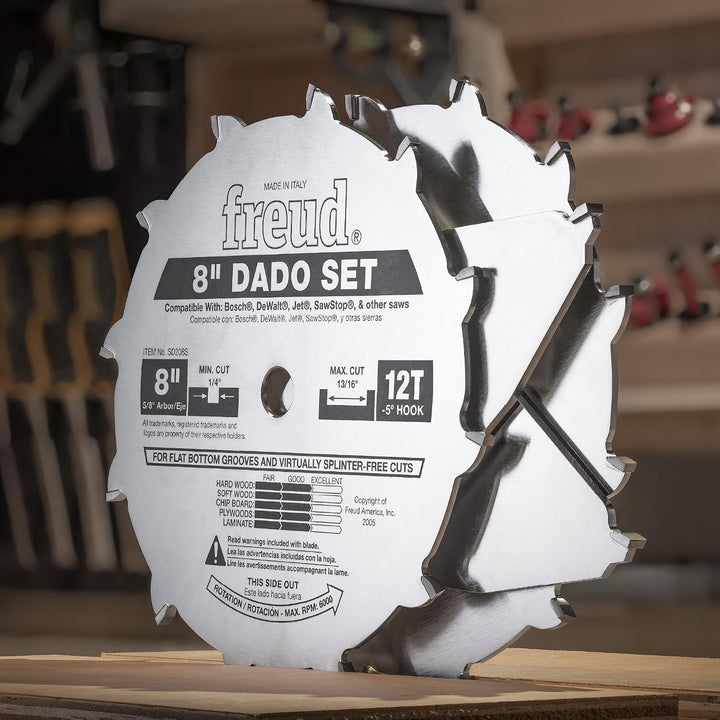Freud SD206: 6 Zoll Pro Dado Set | Premium TiCo Hartmetall-Kreuzschneide-Mischung mit hoher Dichte f