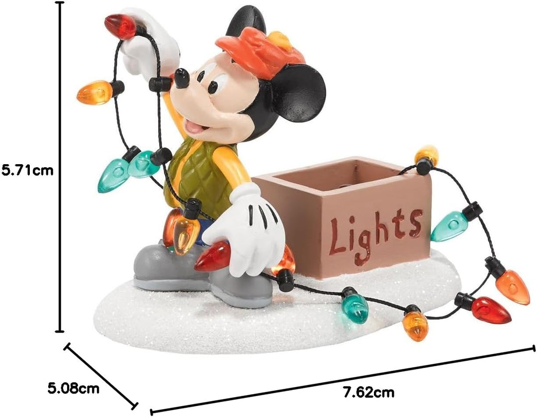 Department 56 Disney Village Mickey Lights Up Weihnachtszubehör, 5,7 cm