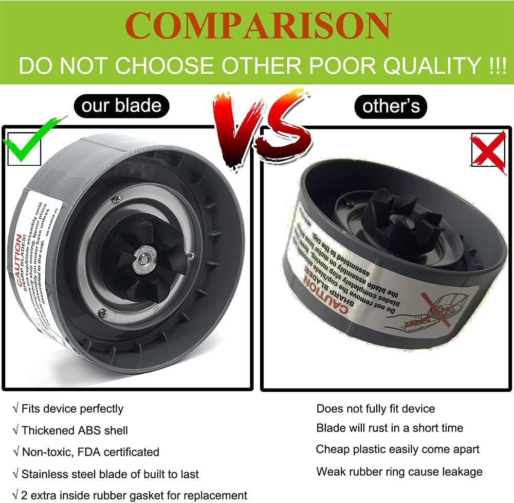 Ersatz Entsafter Klinge für Original Nutribullet 600Watt/ Pro 900 Watt Elektrischer Mixer Blender Sm